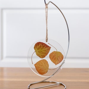 Ornament -  Aspen Leaves - Resin Art - Epoxy Resin - Home Decor - Fall Decor