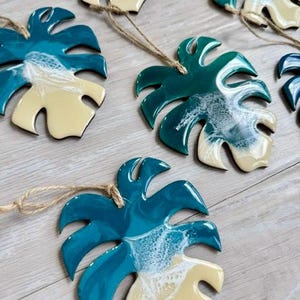 Monstera Leaf Ornament, Christmas Tree Ornament, Resin Ornament, Hawaiian Ornament, Monstera Leaf, Monstera Ornament, Made in Hawaii